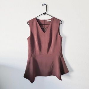 M M. LAFLEUR Peplum Blouse with Short Sleeves Minimalistic Style